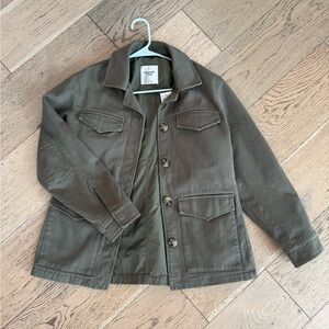 Olive Green Oversized Utility Jacket